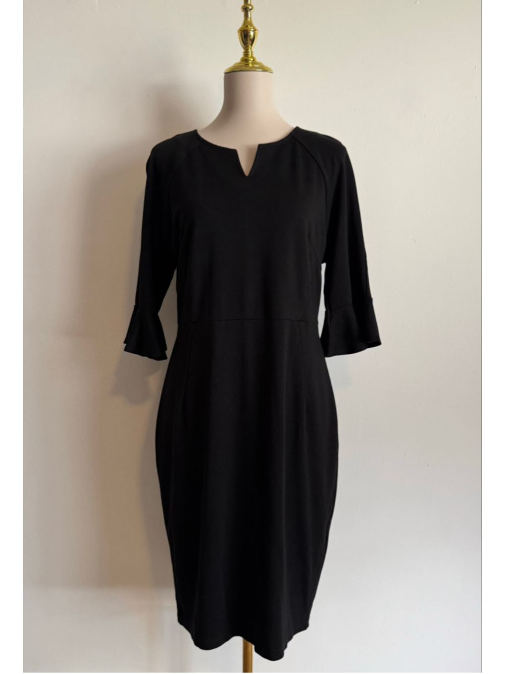 Women's WOOSUNZE Black Midi Dress Size XL